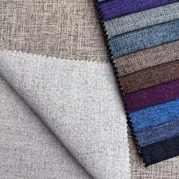 Printed microfiber linen fabric
